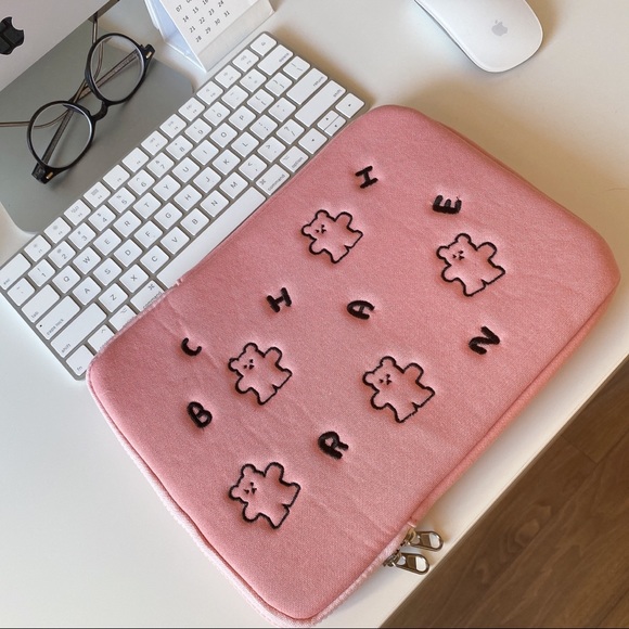 iPad Case Pouch Kawaii Pink Bear Sleeve Bag 11inch | Gifts For Her | Zipper case - Picture 6 of 6